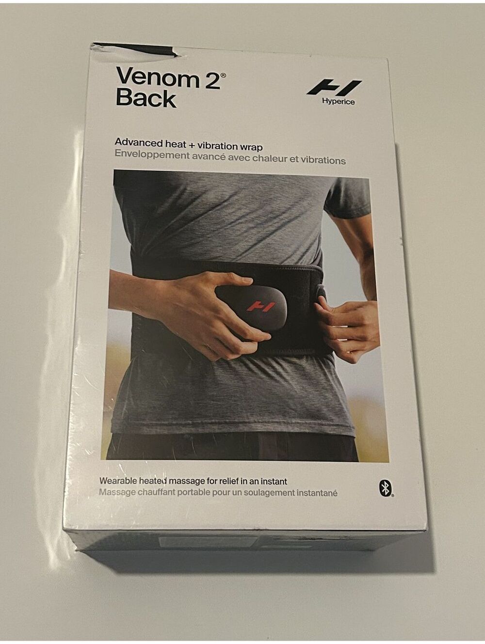Hyperice Venom 2 Back Heated Massage Wrap Heat & Vibration 22000-001 NEW SEALED
